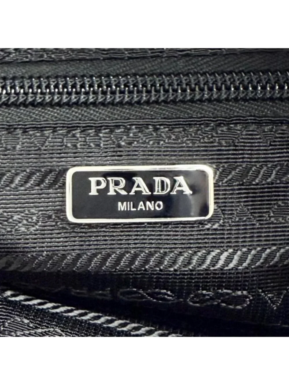 Prada Vera Re-Nylon Mini Pouch Small Triangle Logo Plate Makeup Black